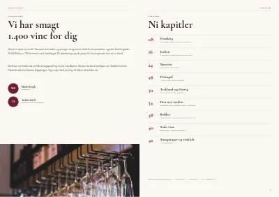 Side 2–3 af Vinkatalog for vinhandel – 48 sider