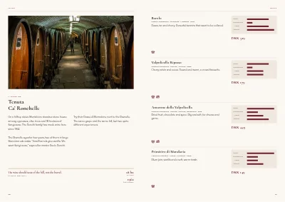 Seiten 20–21 von Wine merchant catalogue – 48 pages