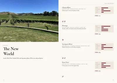 Seiten 34–35 von Wine merchant catalogue – 48 pages