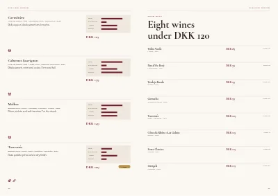 Seiten 36–37 von Wine merchant catalogue – 48 pages