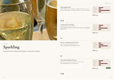 Seiten 38–39 von Wine merchant catalogue – 48 pages