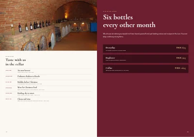 Seiten 42–43 von Wine merchant catalogue – 48 pages