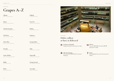 Seiten 46–47 von Wine merchant catalogue – 48 pages