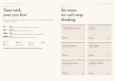 Seiten 4–5 von Wine merchant catalogue – 48 pages