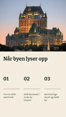 Når byen lyser opp · Visuell oppskrift