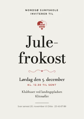 Julefrokost — klassisk bogtryk