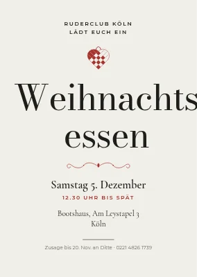 Seite 1 von Weihnachtsessen — klassischer Buchdruck