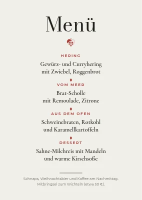Seite 2 von Weihnachtsessen — klassischer Buchdruck