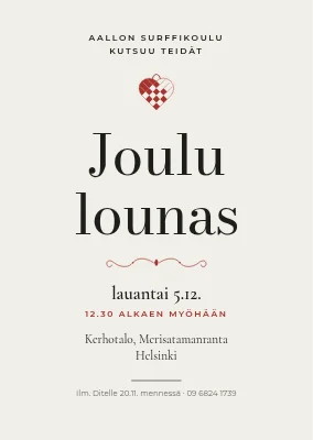 Sivu 1 – Joululounas — klassinen kohopaino