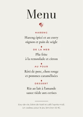 Page 2 de Déjeuner de Noël — typographie classique