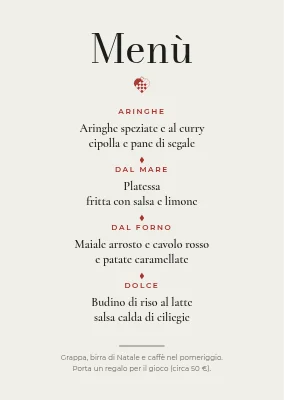Pagina 2 di Pranzo di Natale — classico a caratteri mobili