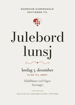 Side 1 av Julelunsj — klassisk boktrykk