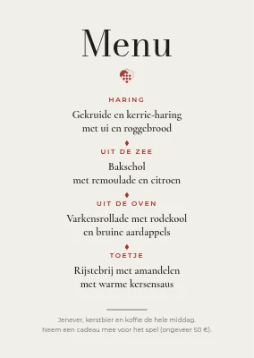 Pagina 2 van Kerstlunch — klassieke letterpress