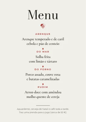 Página 2 de Almoço de Natal — tipografia clássica