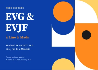 Fête d'EVG et d'EVJF — carreaux Bauhaus