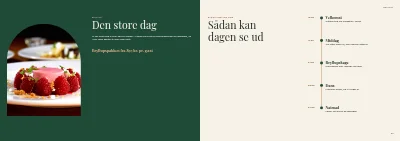 Side 22–23 af Cateringkatalog med menuer og selskabslokaler – 32 sider