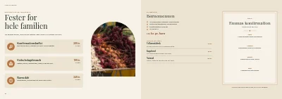 Side 24–25 af Cateringkatalog med menuer og selskabslokaler – 32 sider