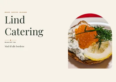 Cateringkatalog med menuer og selskabslokaler – 32 sider