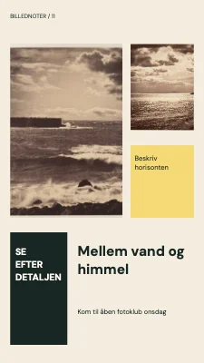 Side 1 af Mellem vand og himmel · Modulær journal