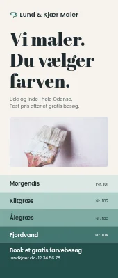 Roll-up til malerfirma — du vælger farven
