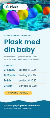 Roll-up til babysvømning — plask med din baby