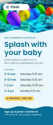 Baby swimming roll-up — splash with your baby