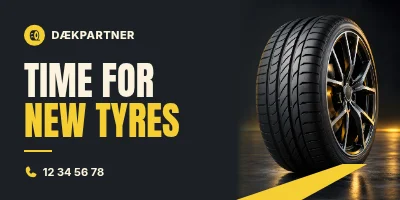 DÆKPARTNER — Tyre centre sign