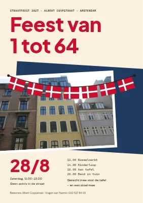 Straatfeest — collage van nr. 1 tot 64