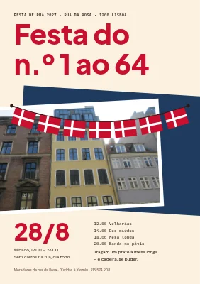 Festa de rua — colagem do n.º 1 ao 64