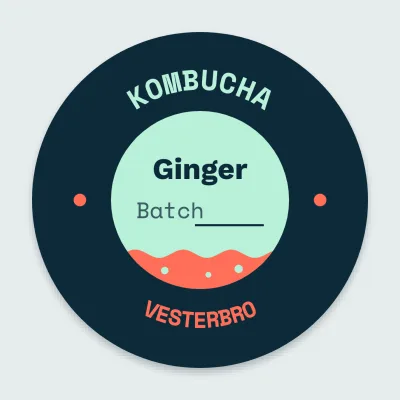 Kombucha with batch number