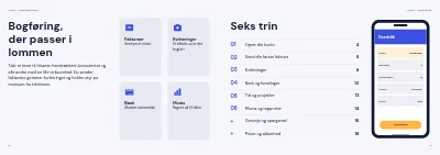Side 2–3 af Brugerguide til app for små virksomheder – 20 sider