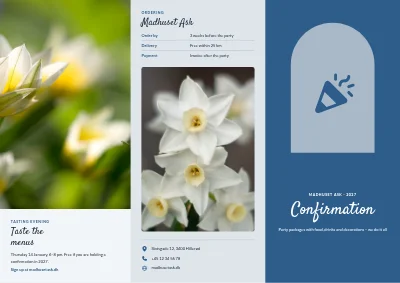 Confirmation: party packages