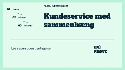 Side 1 af Kundeservice med sammenhæng