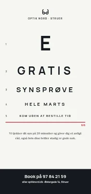 Optiker i Struer med gratis synsprøve