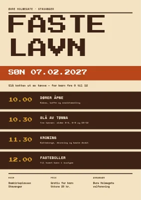 Fastelavnskarneval — programplakat