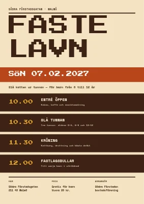 Fastlagskarneval — programaffisch