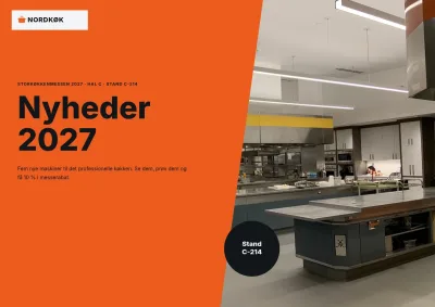 Nyhedsbrochure til fagmesse for producent af køkkenudstyr – 8 sider