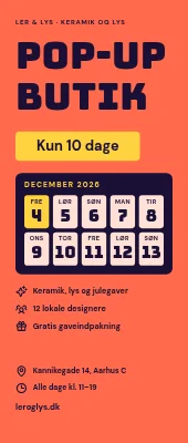 Roll-up til pop-up-butik — kun ti dage
