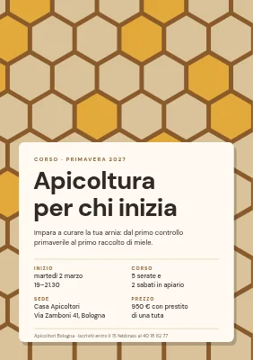 Corso di apicoltura — motivo a nido d'ape
