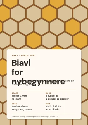 Birøktkurs — bikakemønster