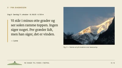Side 5 af Rejsedagbog — vandretur i Nepal