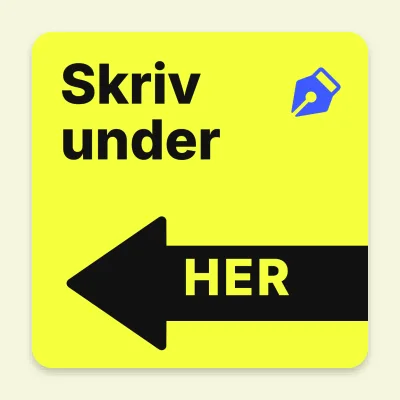 Skriv under her