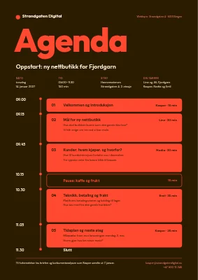 Møteagenda — webbyrå