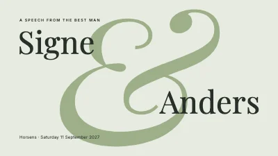 Wedding speech with photos