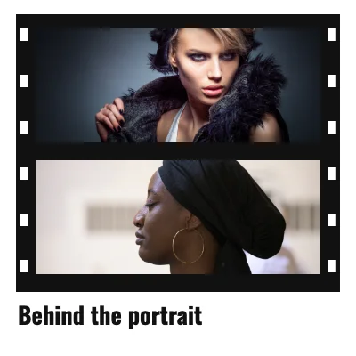 Behind the portrait · fashion filmstrip