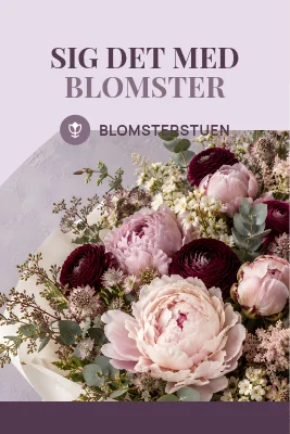 BLOMSTERSTUEN — gadeskilt blomster