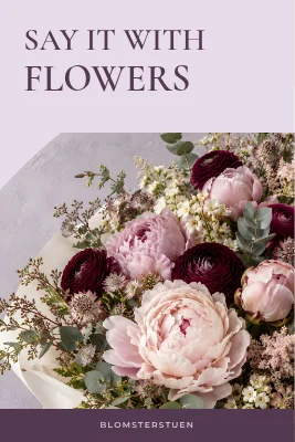 BLOMSTERSTUEN — Florist pavement sign