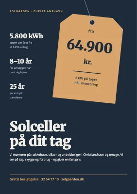 Solceller på taget — fast pris med montering