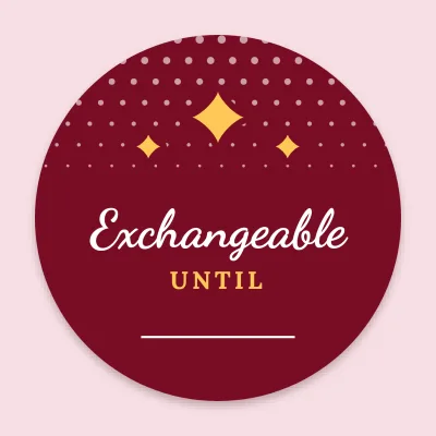 Christmas exchange sticker