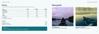 Side 4–5 af Brochure til kajak- og bådudlejning – 8 sider